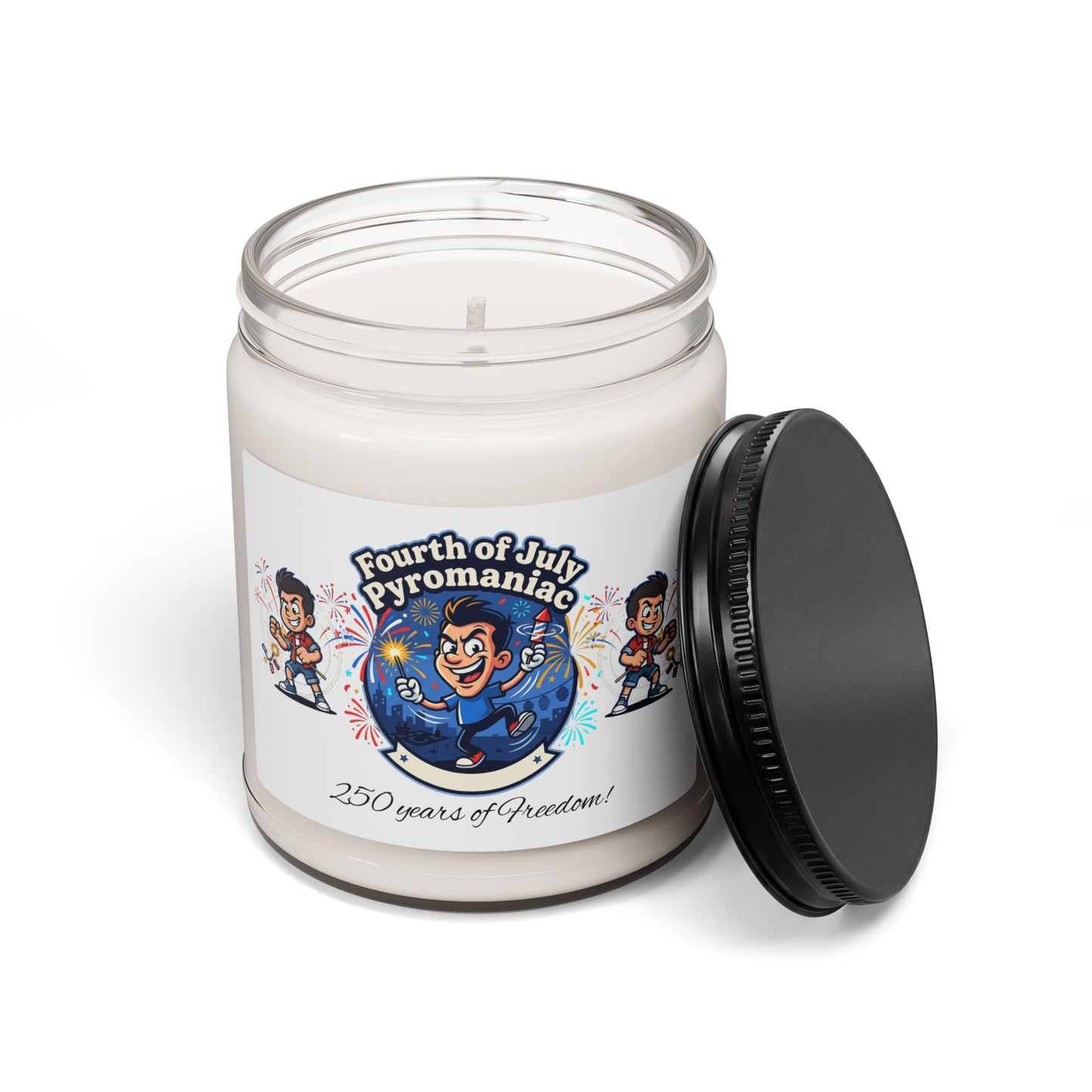 Fourth of July Candle | Americana, vintage red white blue soy