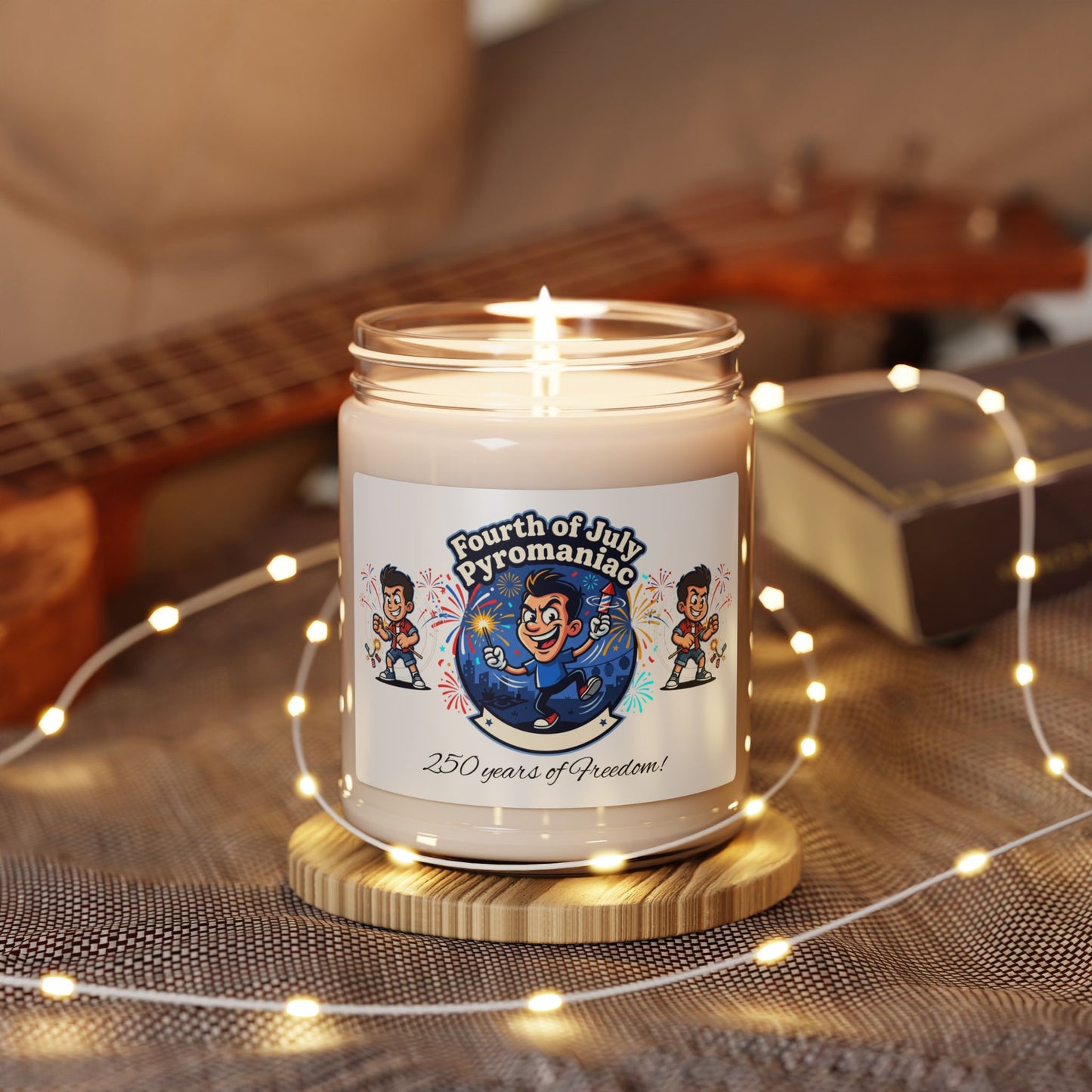 Fourth of July Candle | Americana, vintage red white blue soy