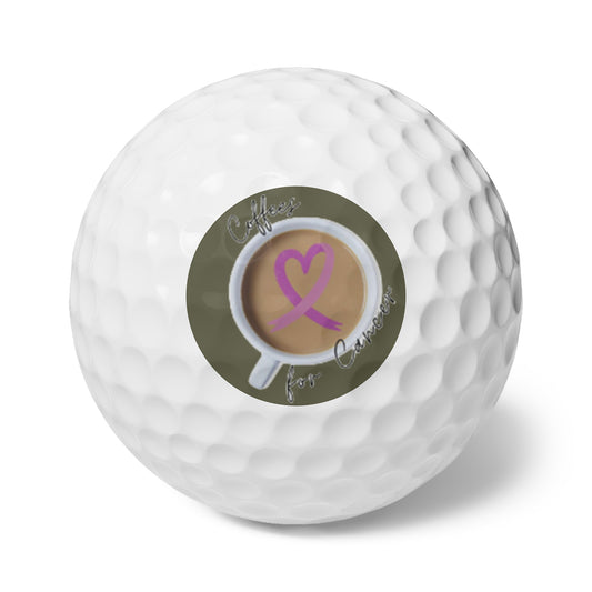 Golf Balls — Coffees for Cancer Charity (6-Pack) — Supports Nate’s Coffees for Cancer Donations