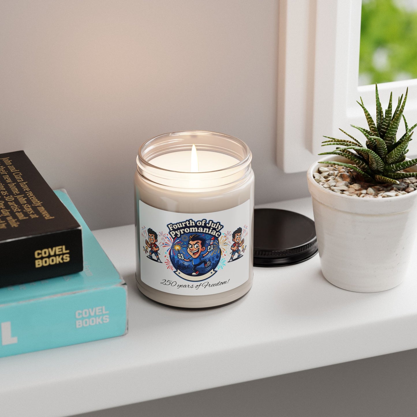 Fourth of July Candle | Americana, vintage red white blue soy