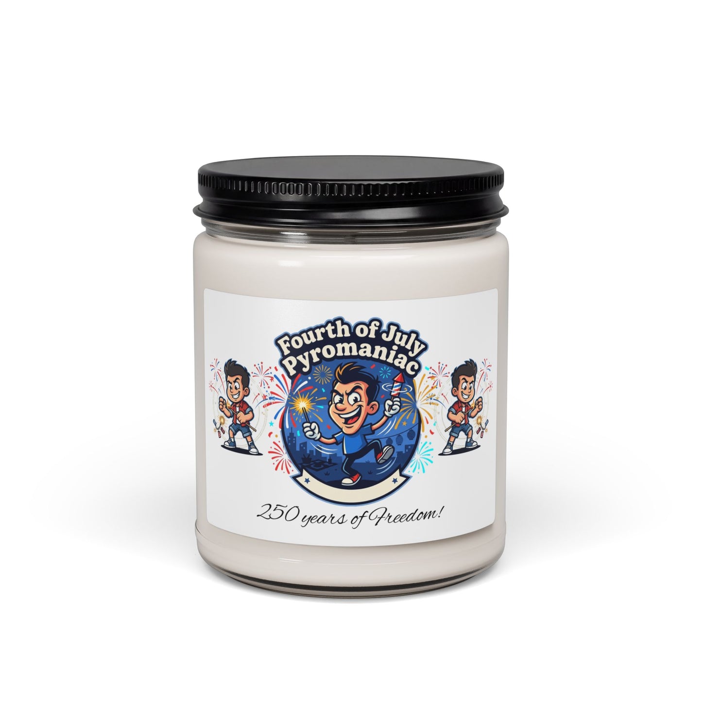 Fourth of July Candle | Americana, vintage red white blue soy